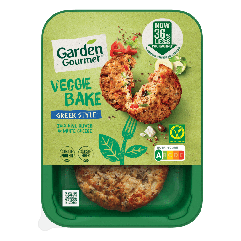 Proef de vegetarische Griekse rondo van Garden Gourmet. Een vega burger met een lekkere combinatie van groentes. 